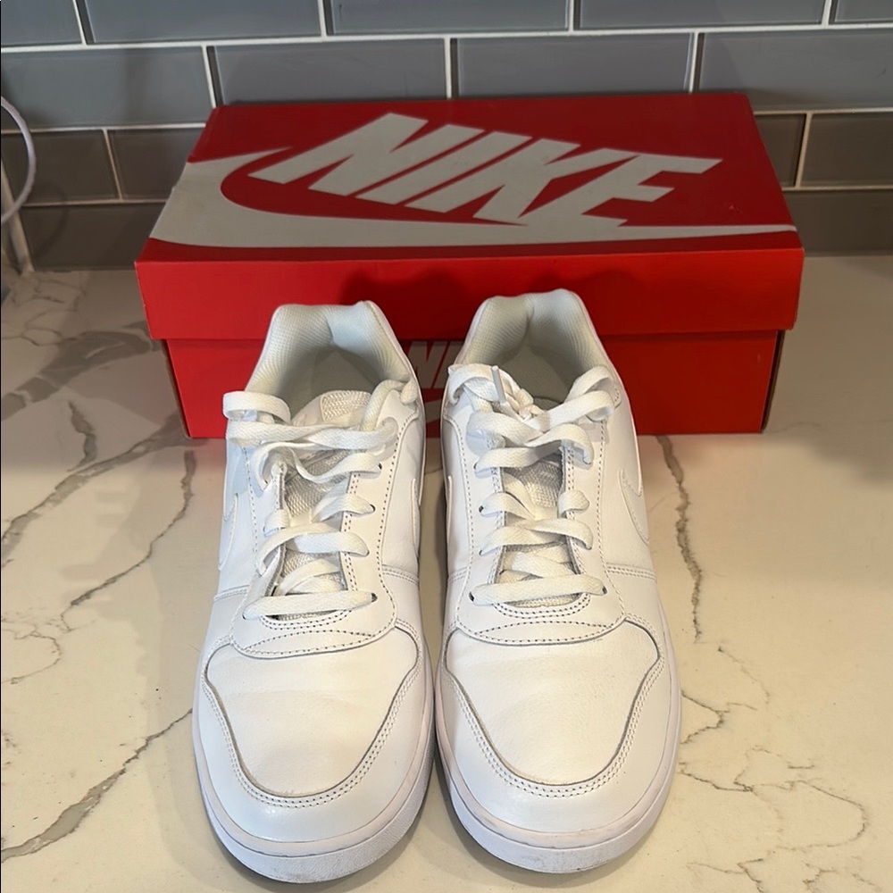 Nike Ebernon low Classic White Leather Sneakers size 10
